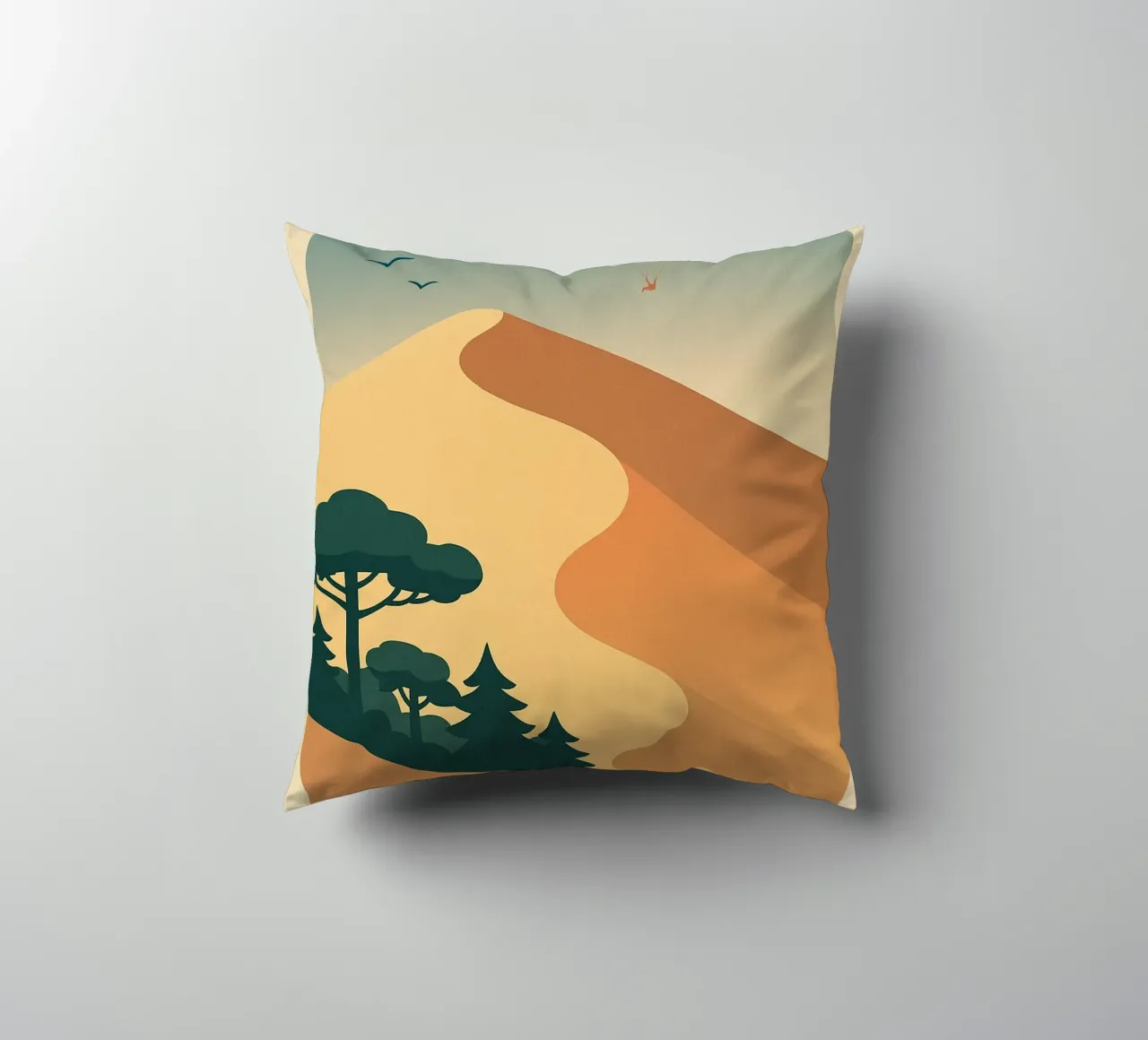 Dune du Pilat - Immensità dorata in stile vintage cuscino da JETLAG | affiches voyage