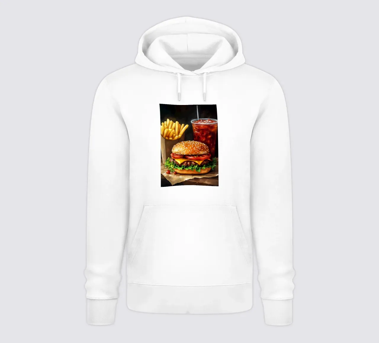 Fast food felpa con cappuccio da Justyna Jaszke JBJart