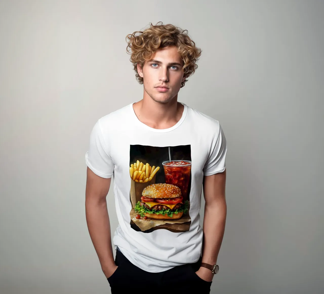 Fast food t-shirt by Justyna Jaszke JBJart