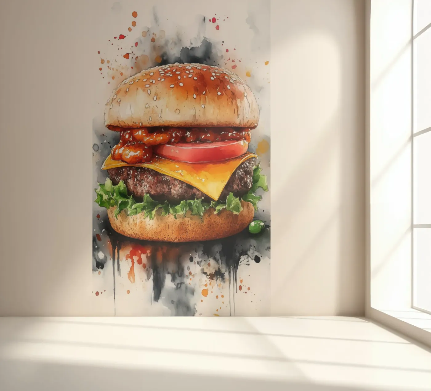 Burger fotobehang van Justyna Jaszke JBJart