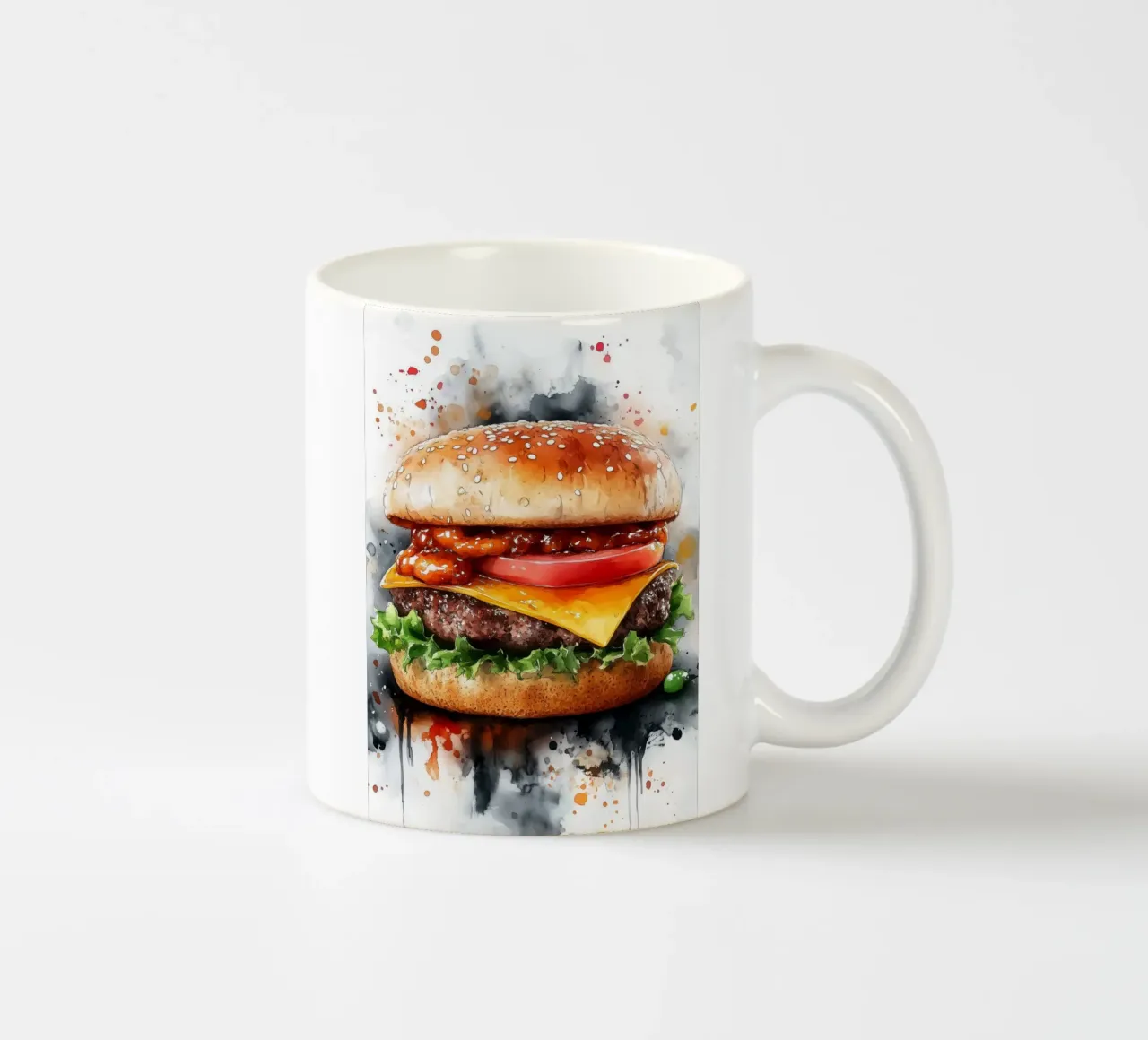 Hamburger tazza in ceramica da Justyna Jaszke JBJart