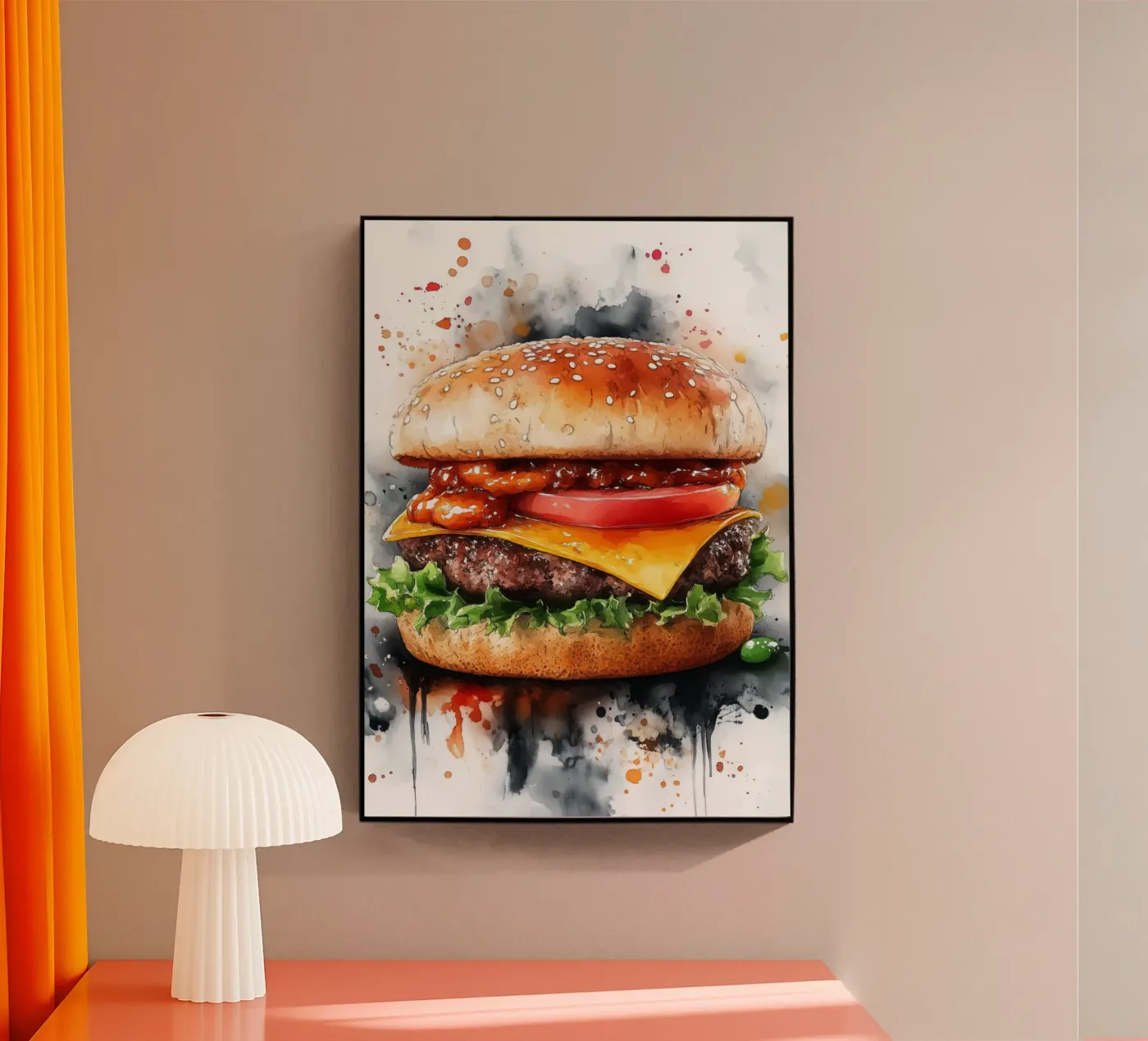 Burger Acryl-Glas von Justyna Jaszke JBJart