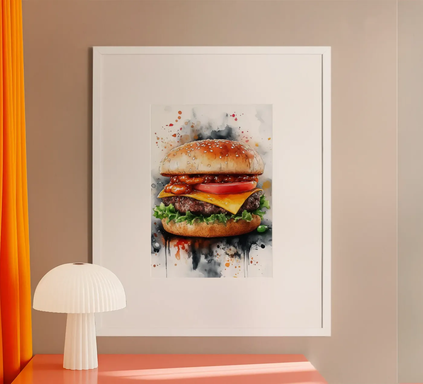 Burger poster van Justyna Jaszke JBJart