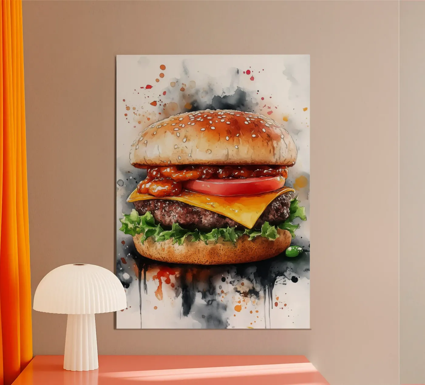 Burger poster van Justyna Jaszke JBJart