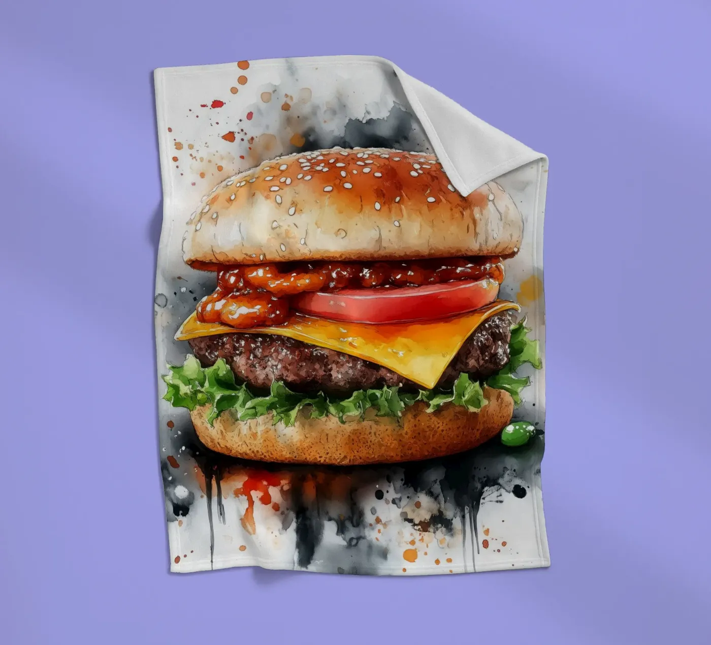 Burger Fleecedecke von Justyna Jaszke JBJart