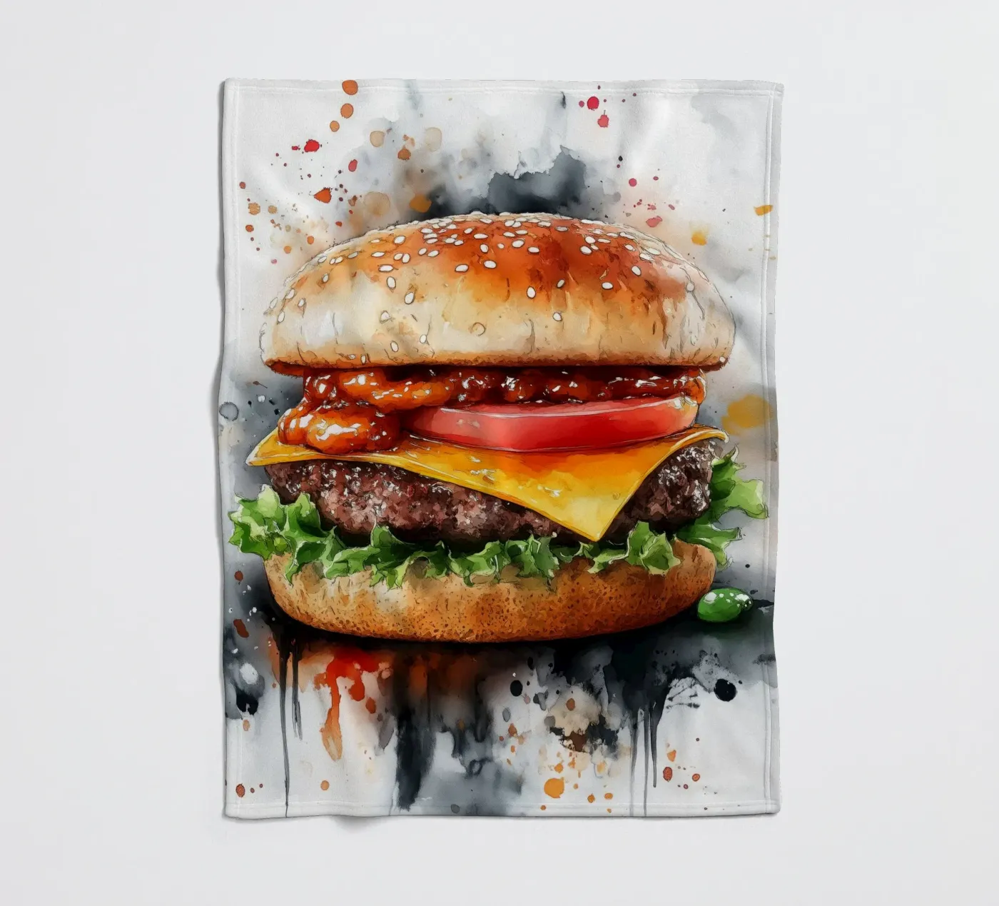 Burger Fleecedecke von Justyna Jaszke JBJart