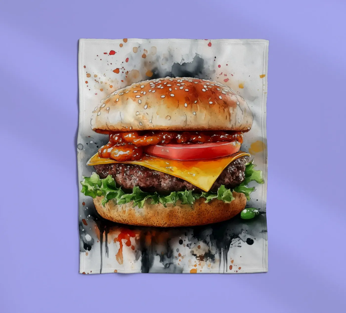 Burger Fleecedecke von Justyna Jaszke JBJart