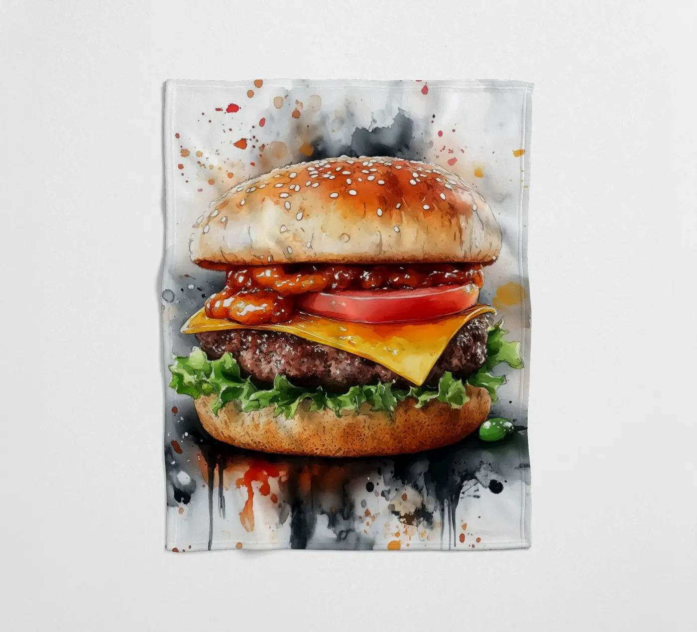 Burger Fleecedecke von Justyna Jaszke JBJart