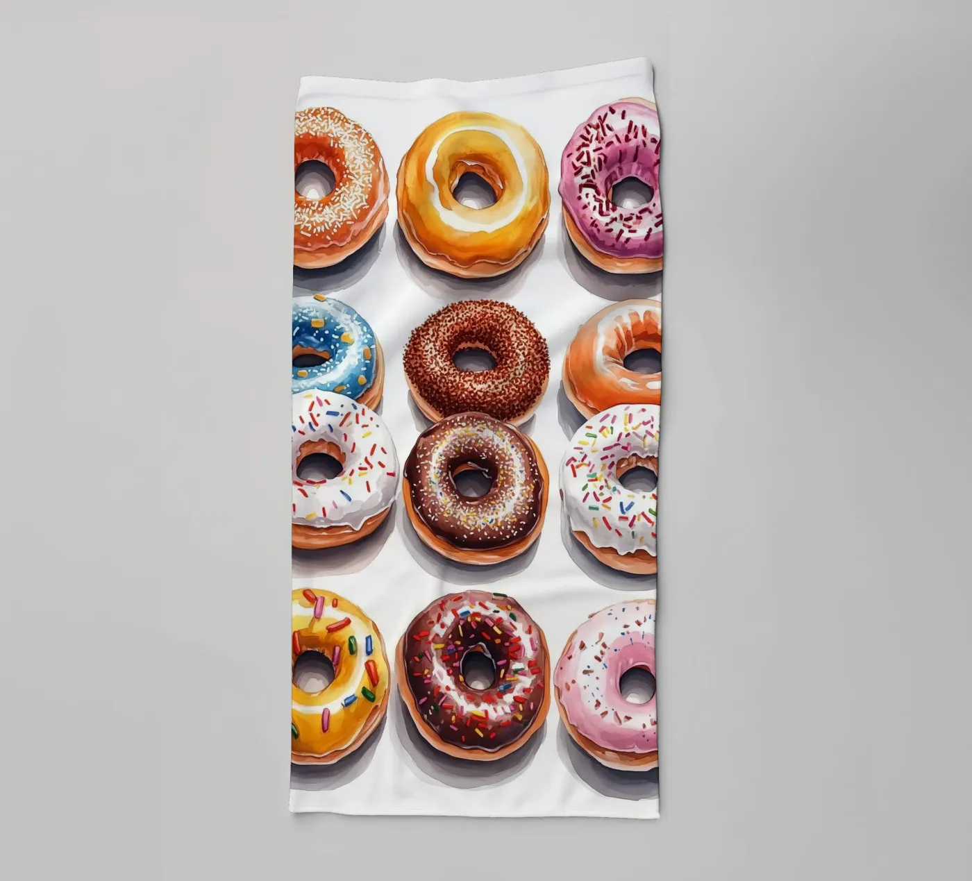 Donuts towel by Justyna Jaszke JBJart