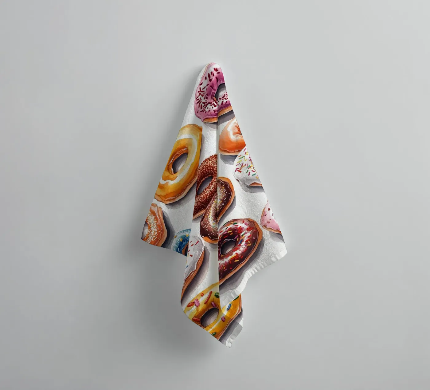 Donuts towel by Justyna Jaszke JBJart