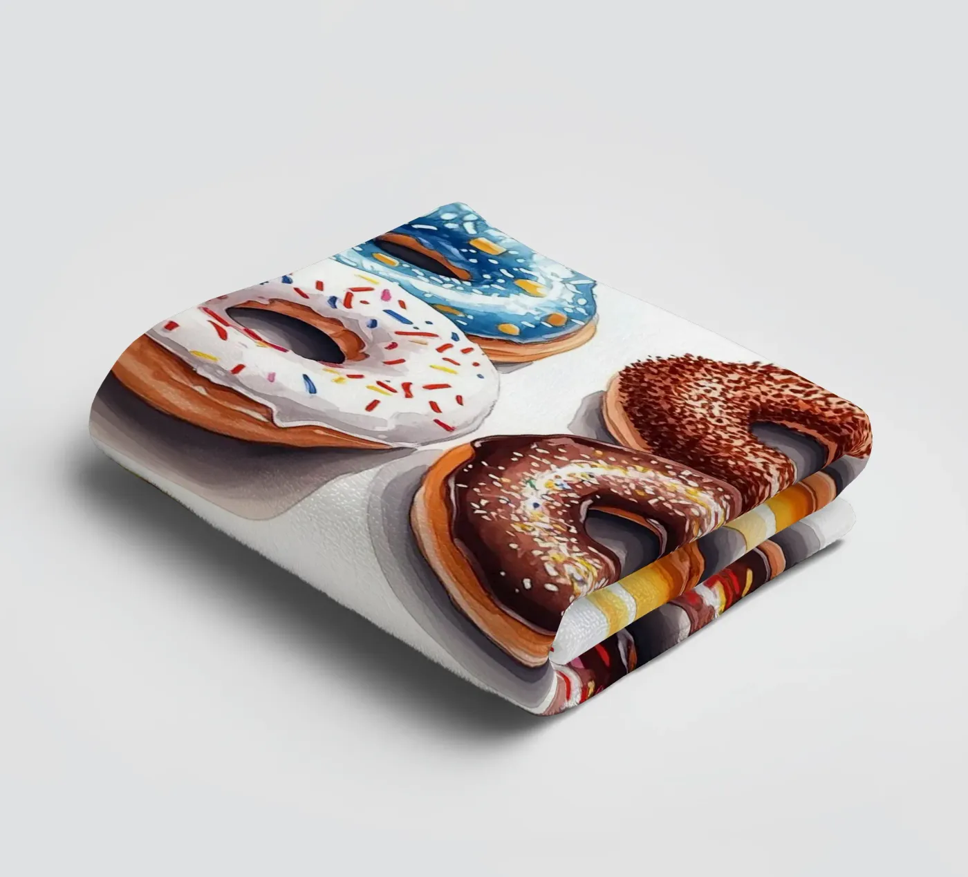Donuts towel by Justyna Jaszke JBJart