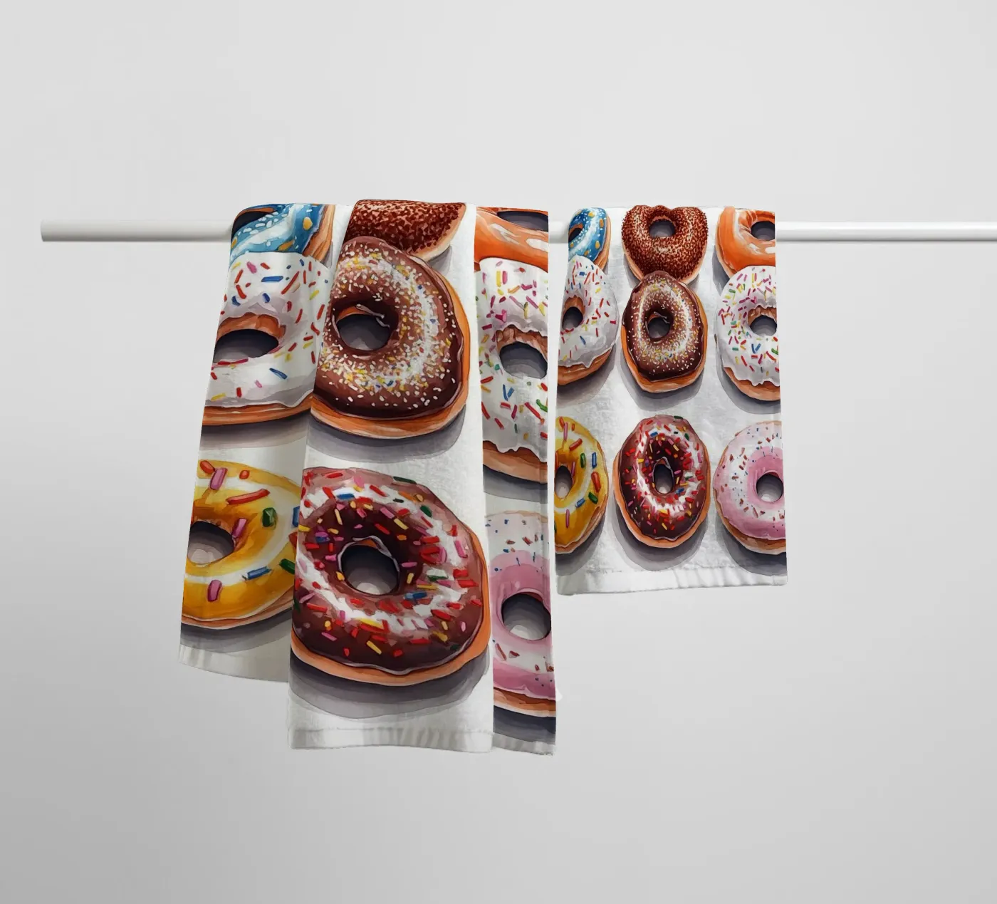 Donuts towel by Justyna Jaszke JBJart