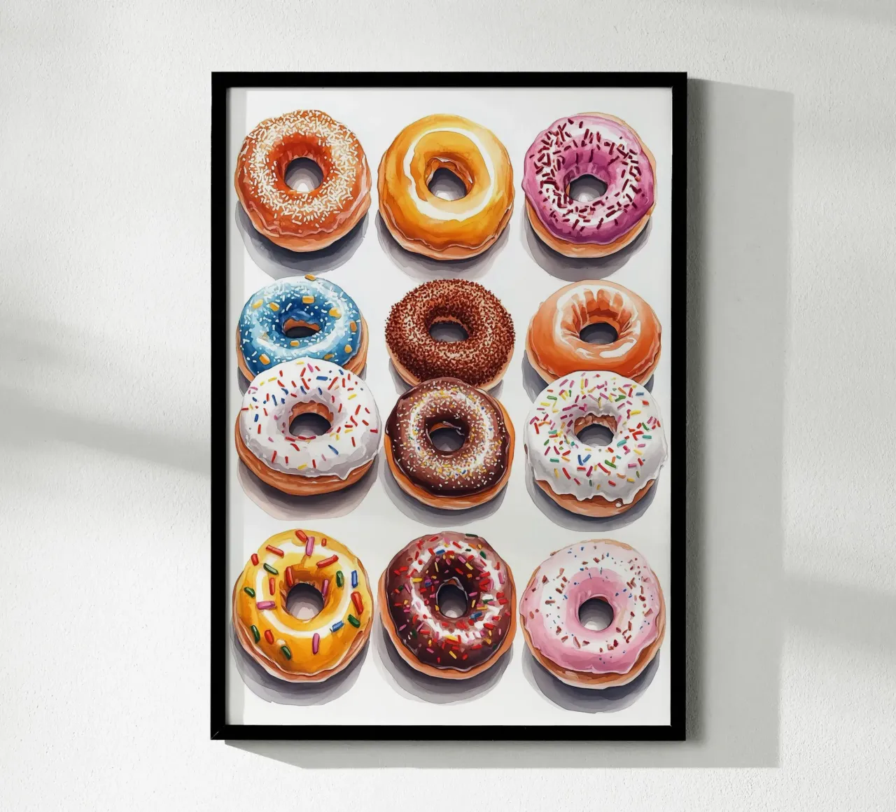 Donuts poster van Justyna Jaszke JBJart