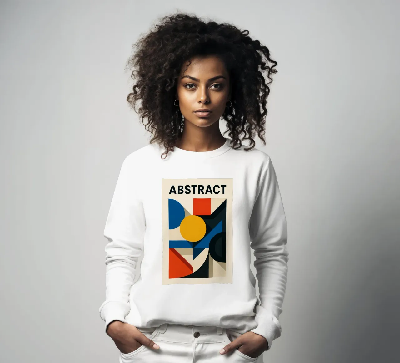 ABSTRACT - The clash of shapes and colours sweatshirt by Art Typo Essentiel