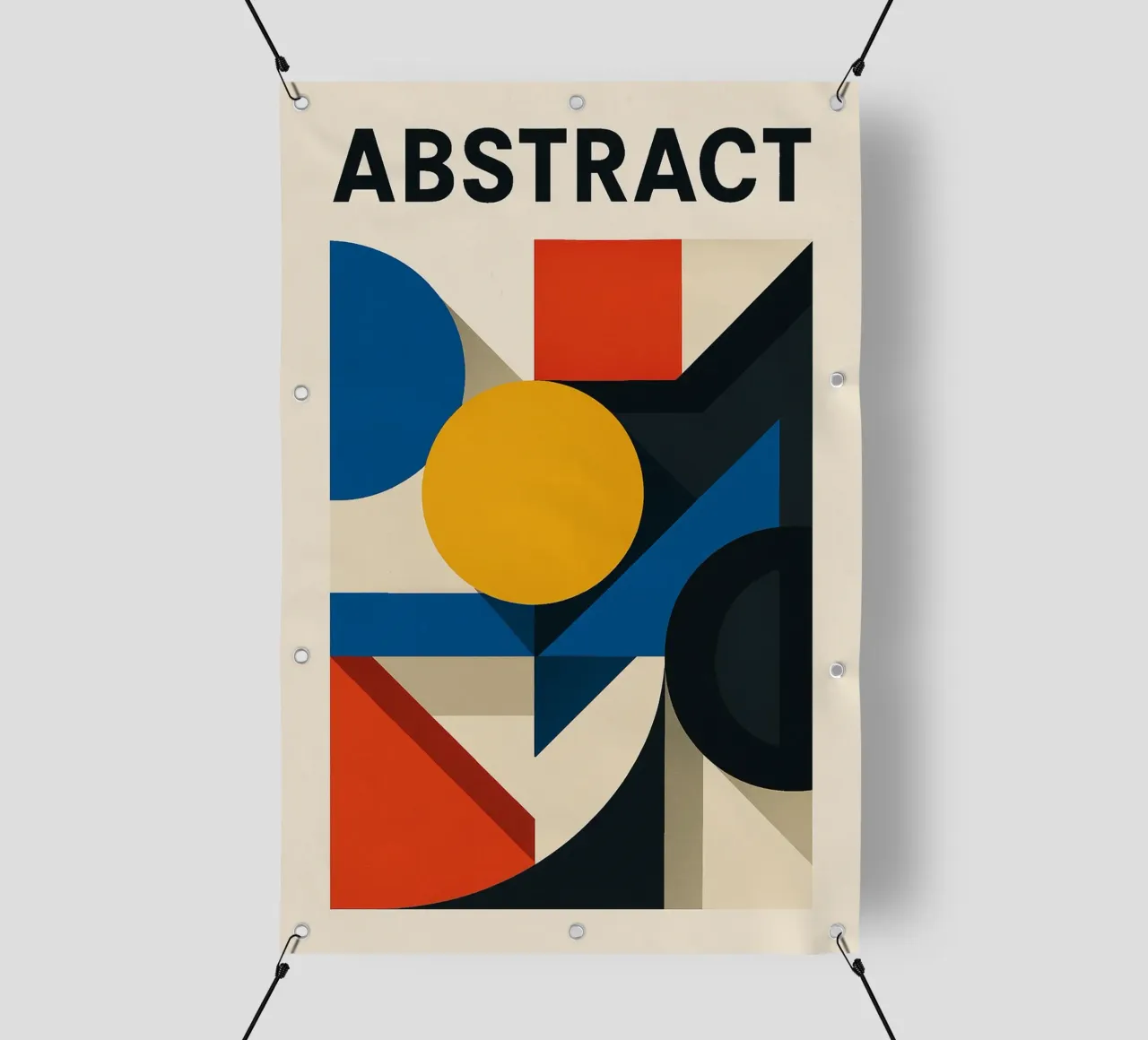 ABSTRACT - Lo scontro di forme e colori telo in pvc da Art Typo Essentiel