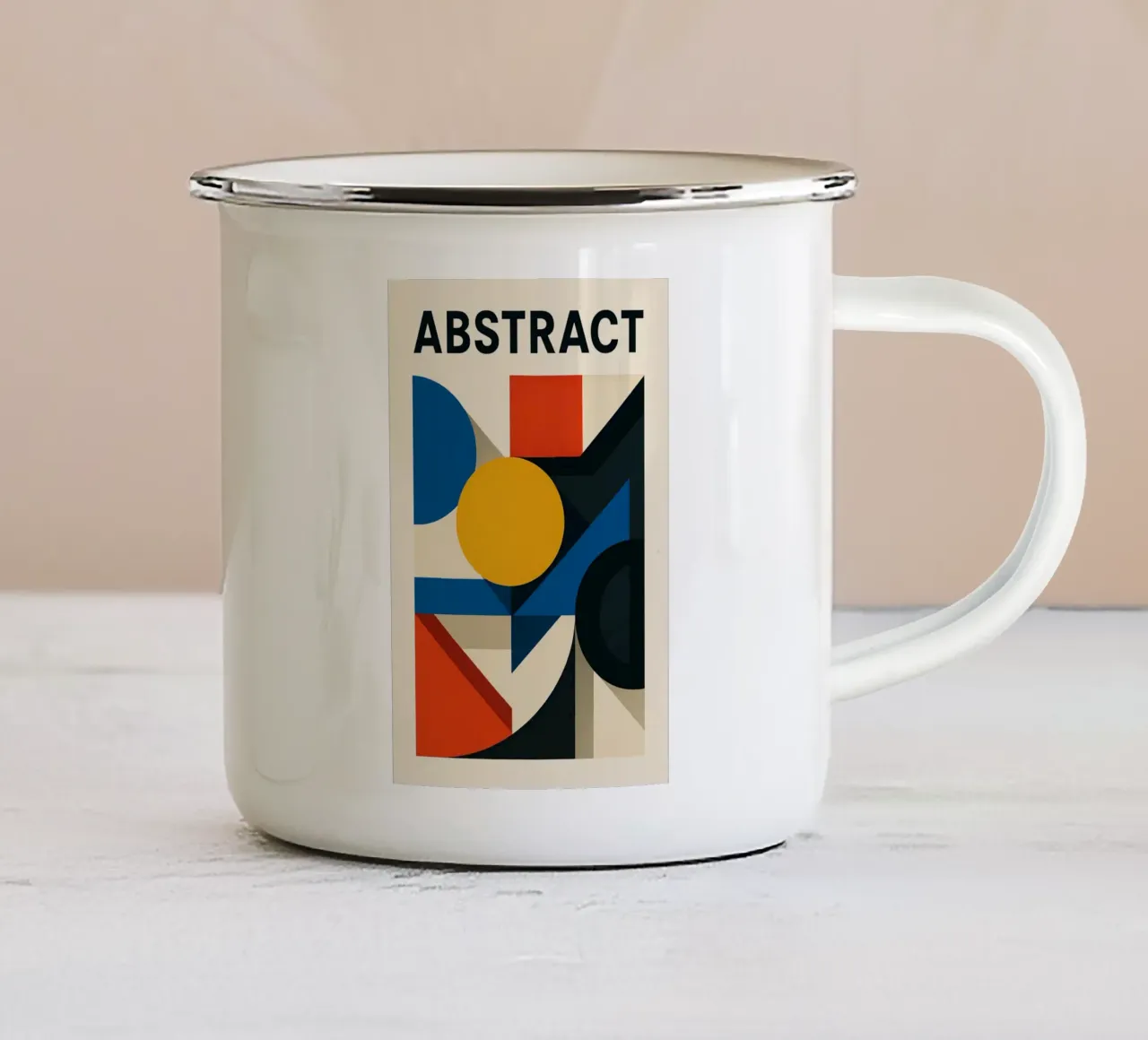 ABSTRACT - Lo scontro di forme e colori tazza in smalto da Art Typo Essentiel