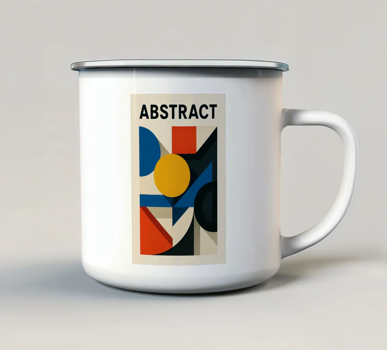 ABSTRACT - Lo scontro di forme e colori tazza in smalto da Art Typo Essentiel