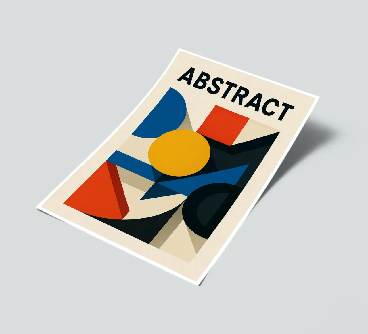 ABSTRACT - Lo scontro di forme e colori foglio adesivo da Art Typo Essentiel