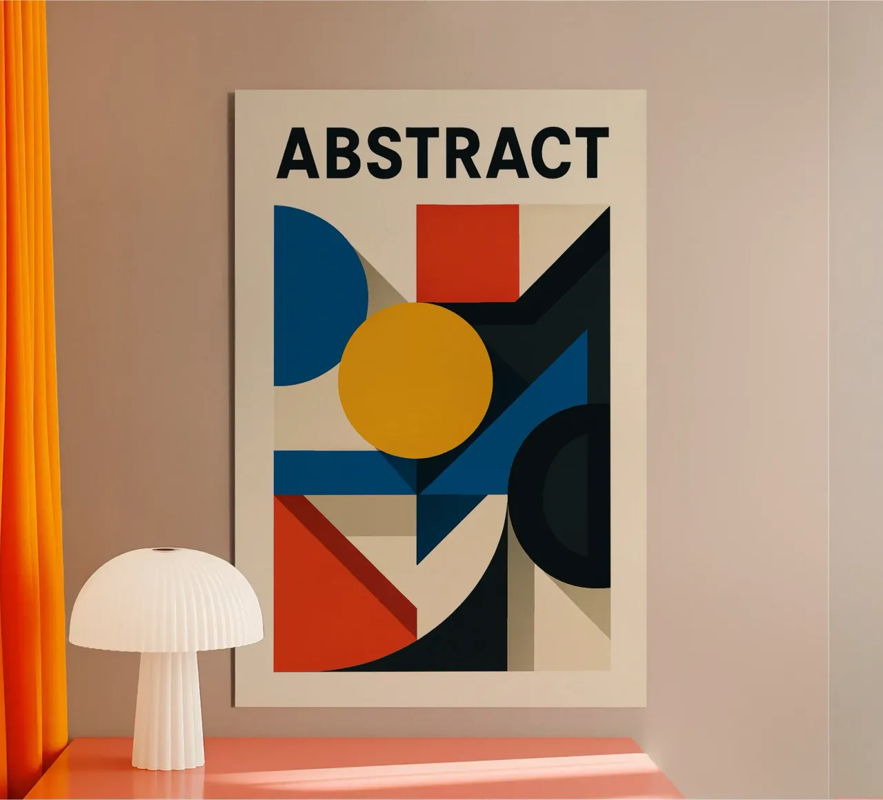 ABSTRACT - Lo scontro di forme e colori alluminio dibond da Art Typo Essentiel