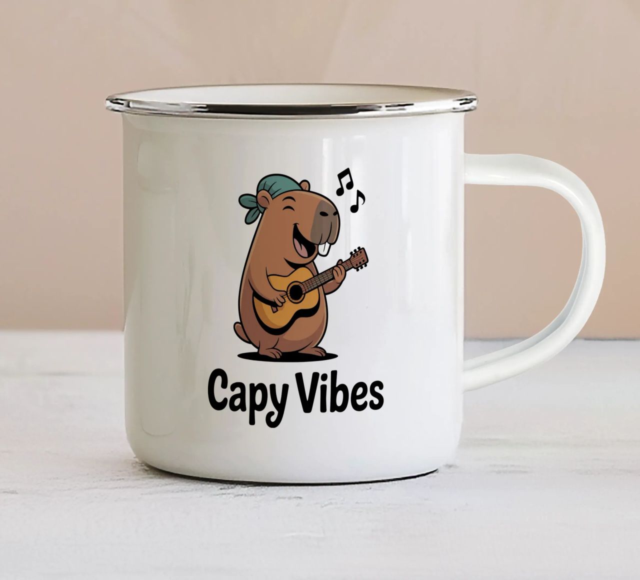 Capy & Bara Capy Vibes tazza in smalto da Capy & Bara
