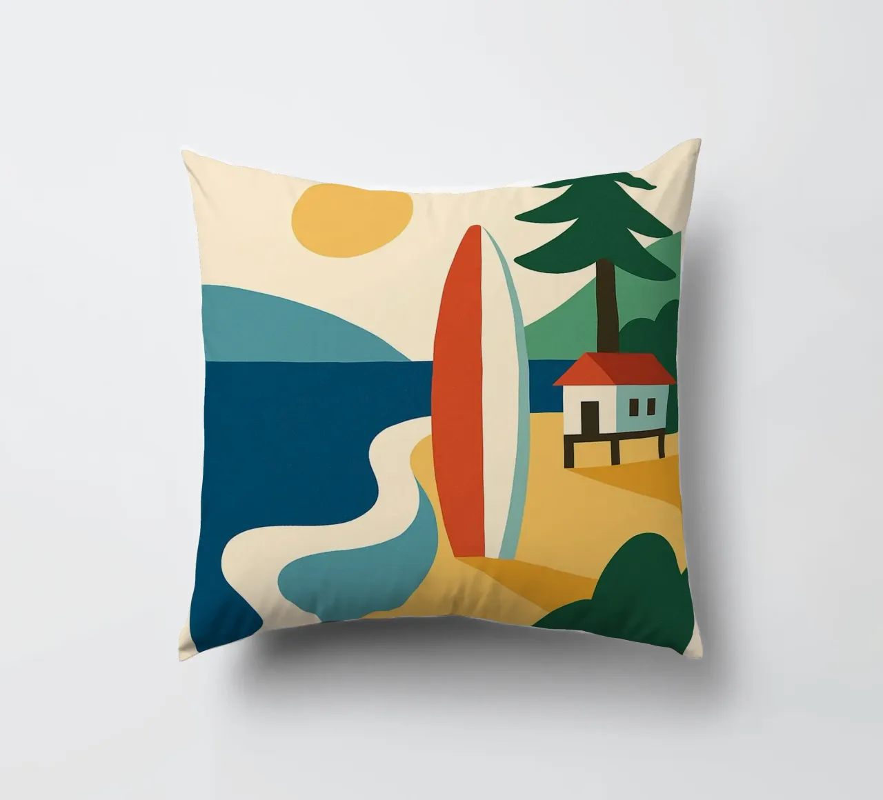 ANGLET - Surf, pini e sole in riva al mare cuscino da JETLAG | affiches voyage