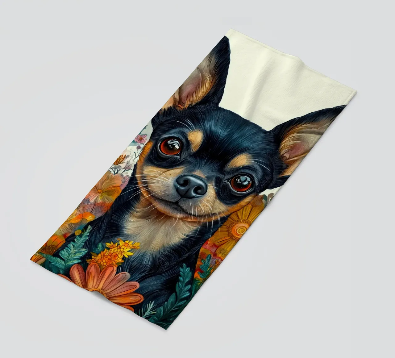 Hund Chihuahua Strandtuch von Justyna Jaszke JBJart