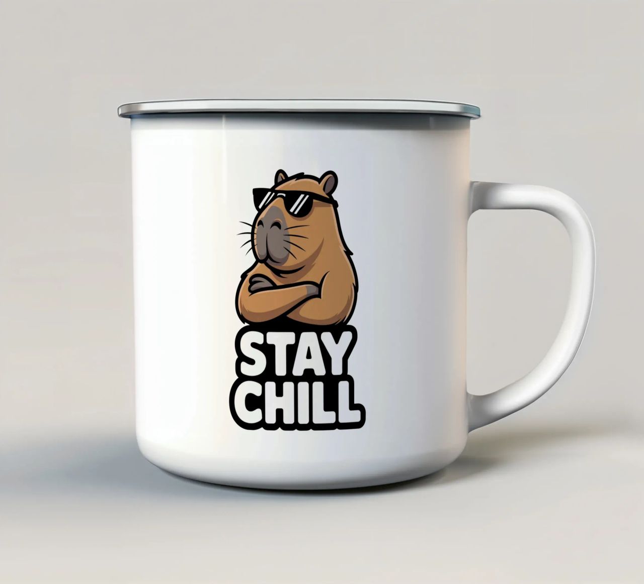 Capy & Bara Sty Chill tazza in smalto da Capy & Bara