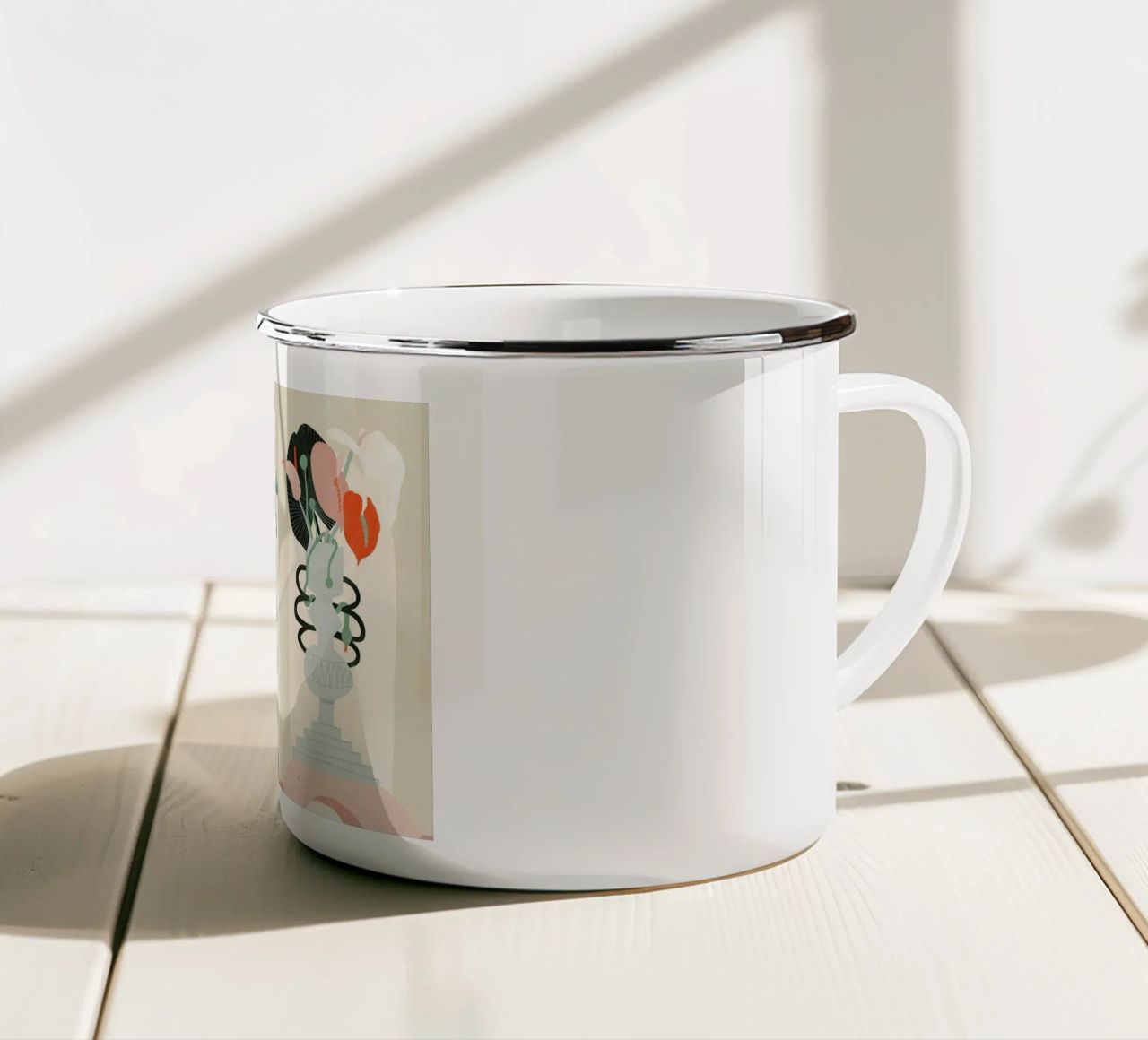 Three Vessels tazza in smalto da Frauke Schyroki