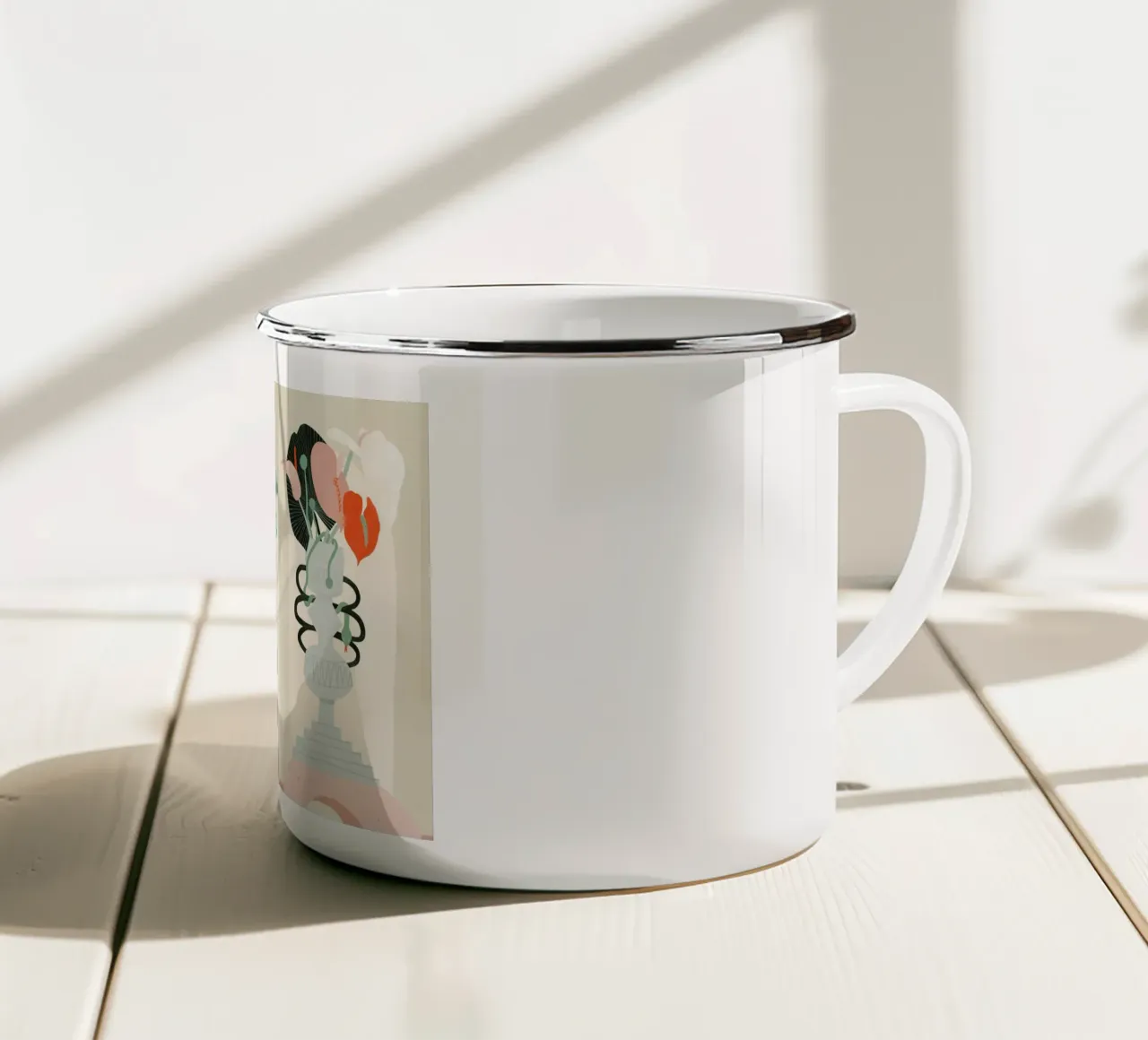 Three Vessels tazza in smalto da Frauke Schyroki