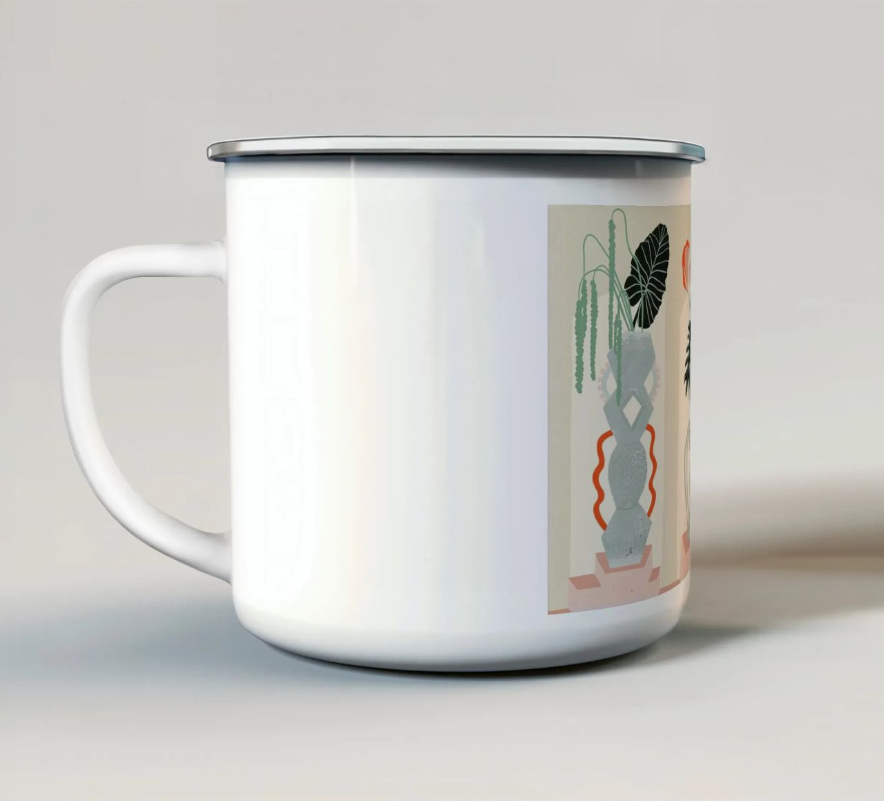 Three Vessels tazza in smalto da Frauke Schyroki