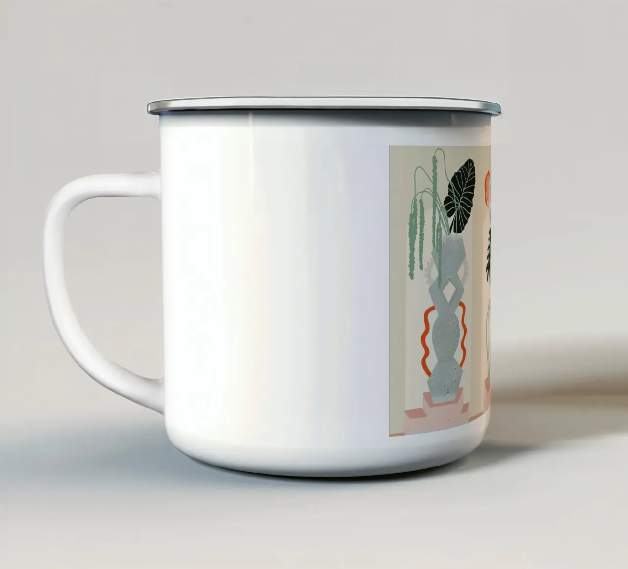 Three Vessels tazza in smalto da Frauke Schyroki
