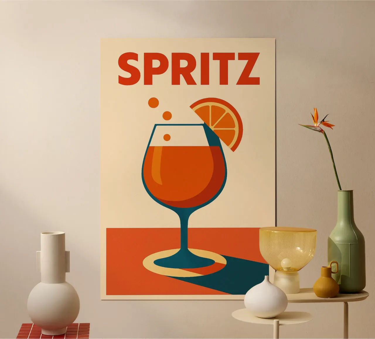 SPRITZ - Il momento pop frizzante poster con telaio in plastica da Boissons - Affiches & posters - Retro