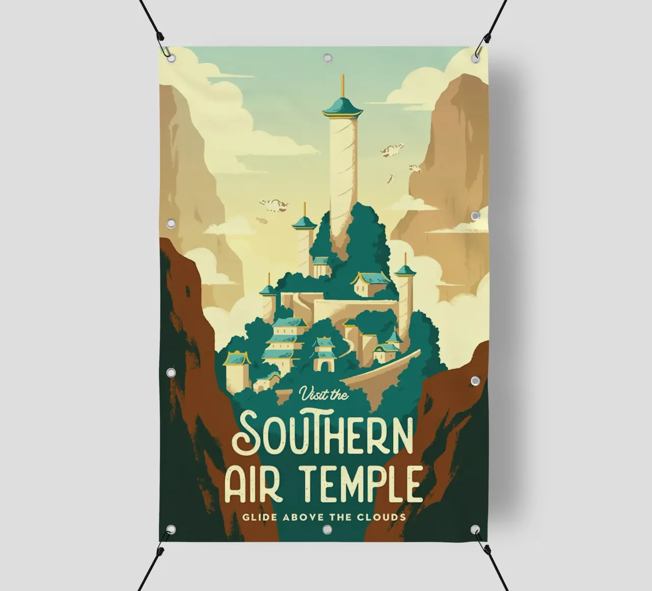 Visit The Southern Air Temple pvc cover by Alice Slatera