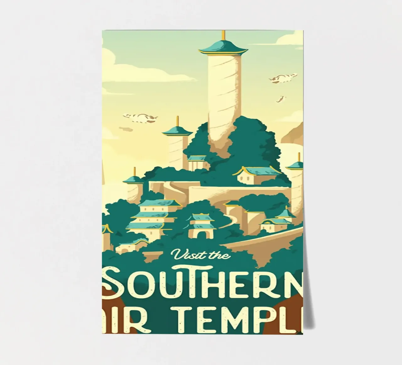 Visit The Southern Air Temple sticker sheet by Alice Slatera