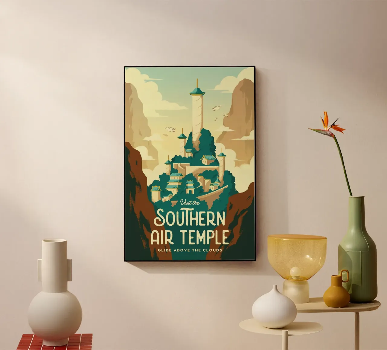 Visit The Southern Air Temple acrylic glass by Alice Slatera