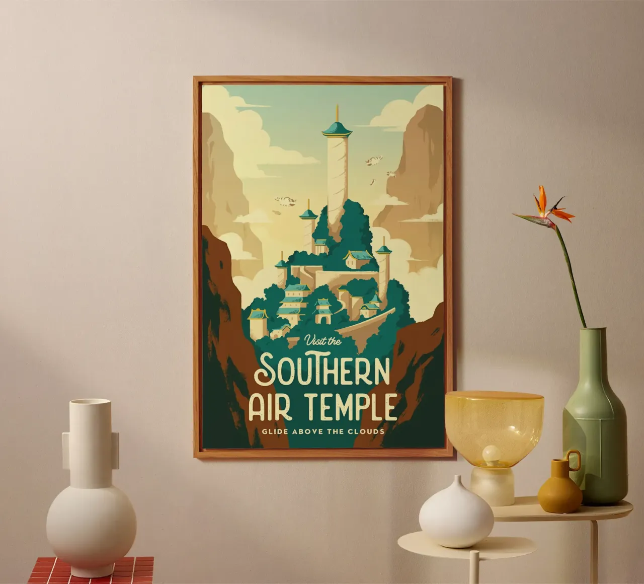 Visit The Southern Air Temple alu-dibond by Alice Slatera