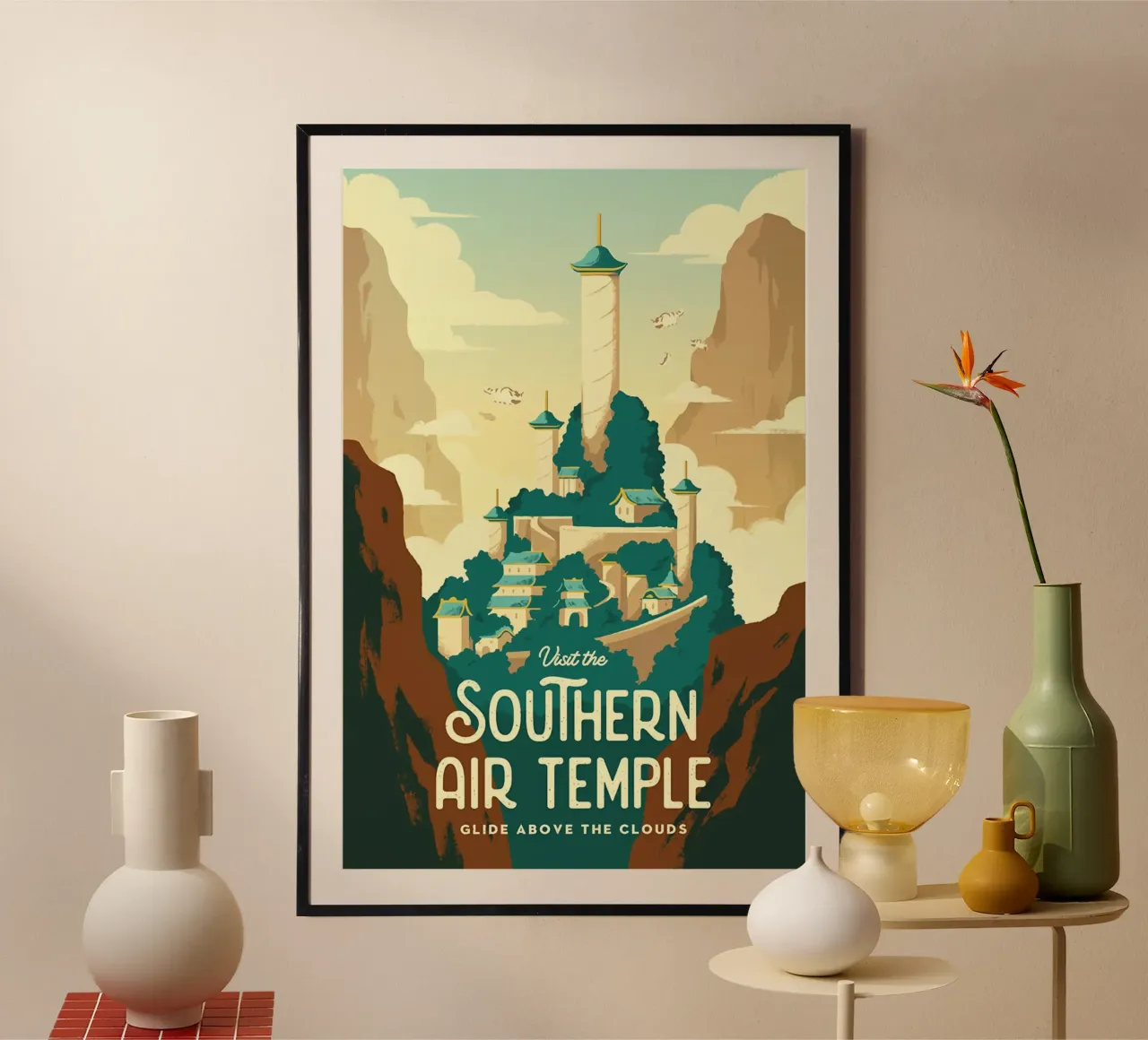 Visit The Southern Air Temple poster by Alice Slatera