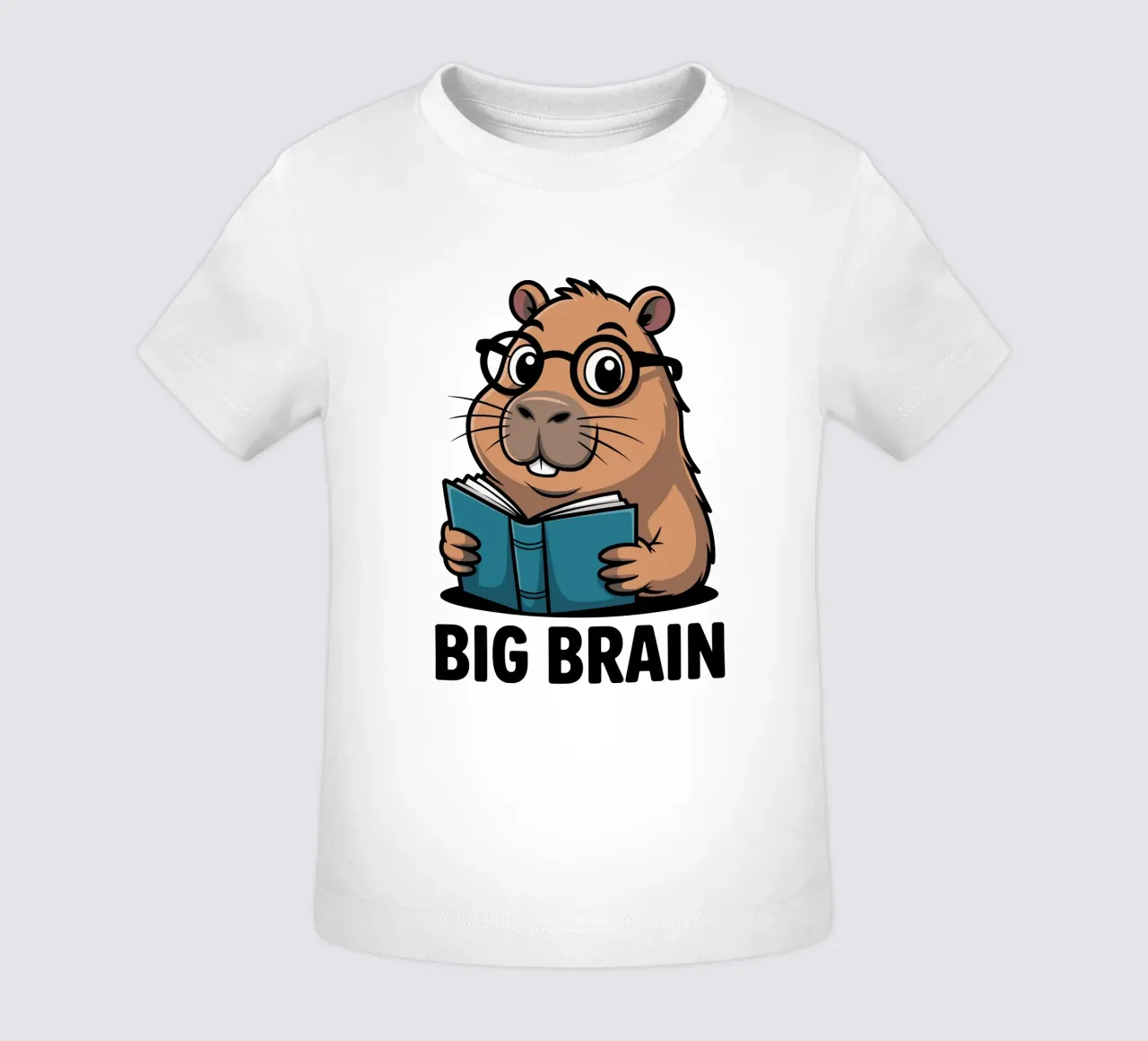 Capy & Bara Big Brain maglietta neonato da Shirtfantastisch
