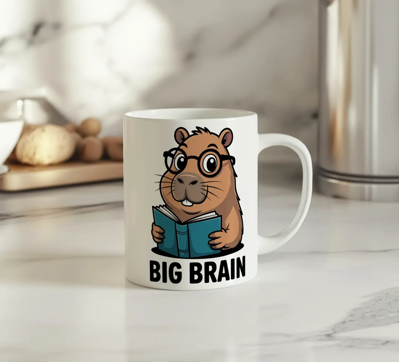 Capy & Bara Big Brain tazza in ceramica da Capy & Bara