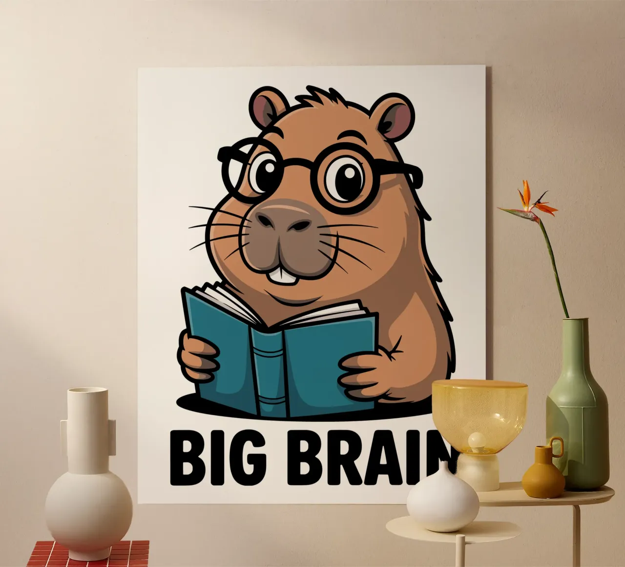 Capy & Bara Big Brain plexiglass da Shirtfantastisch