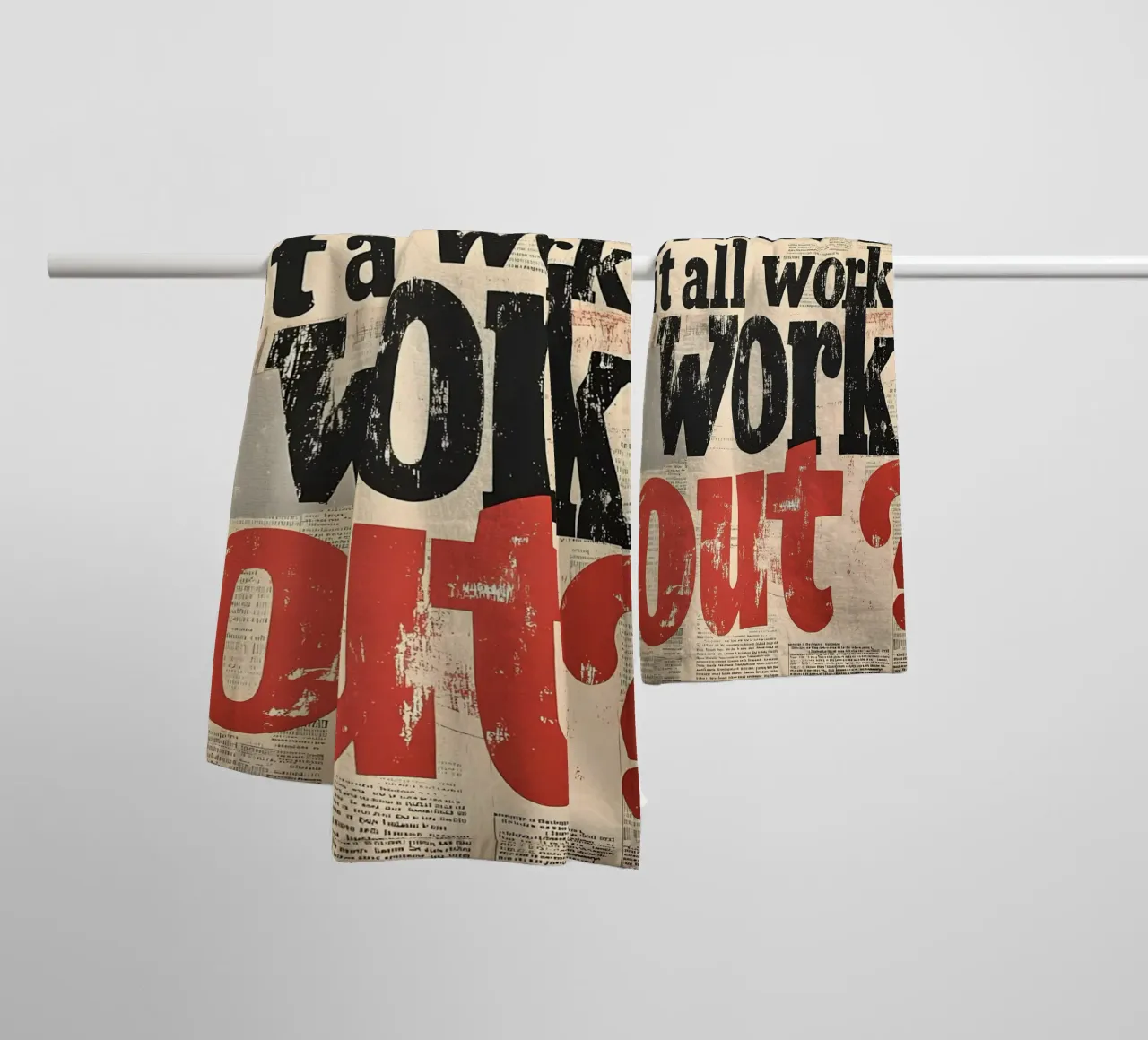 WHAT IF IT ALL WORKS OUT? towel by Kumasama