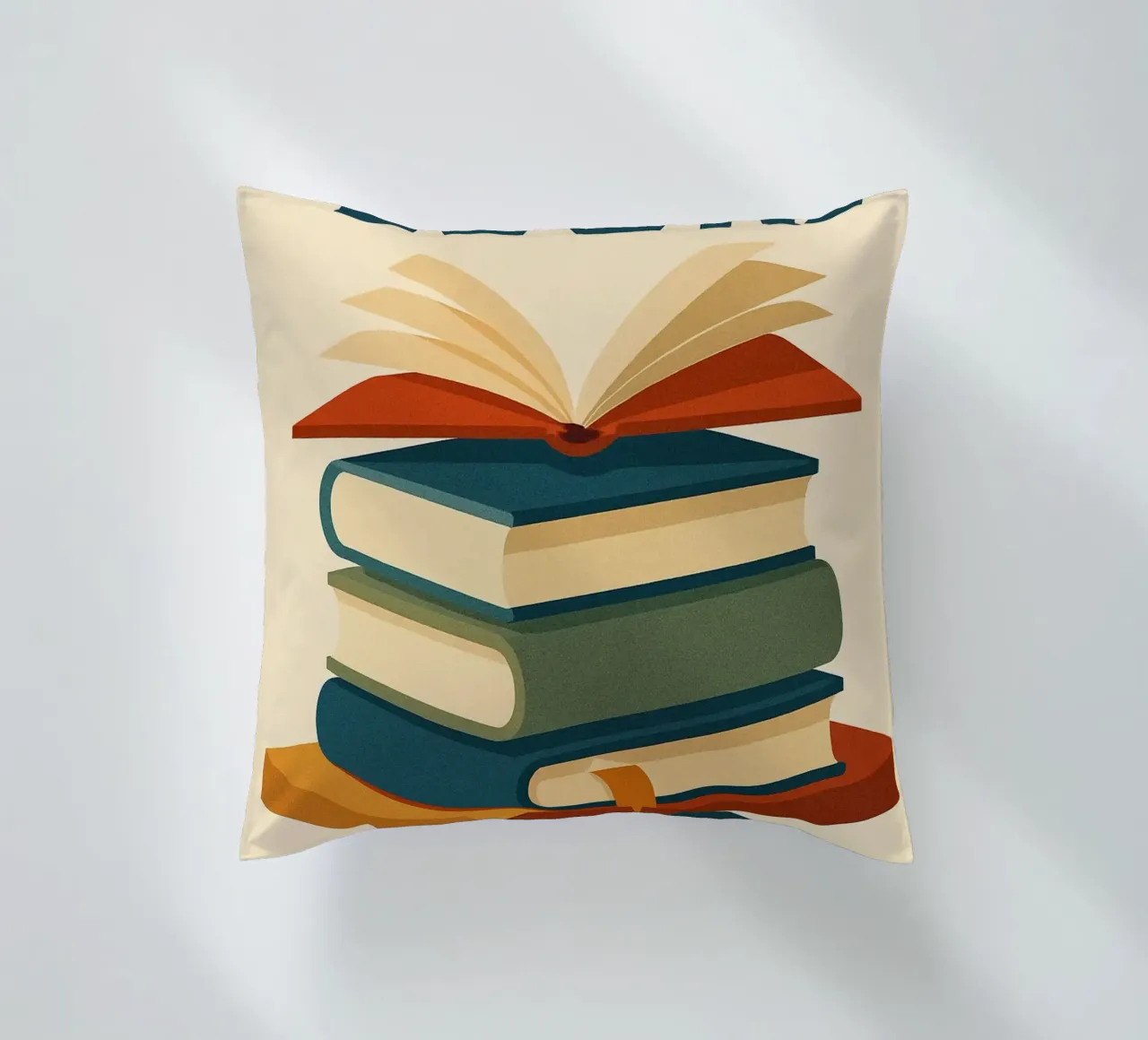 BOOKS - The graphic power of words decorative cushion by Art Typo Essentiel