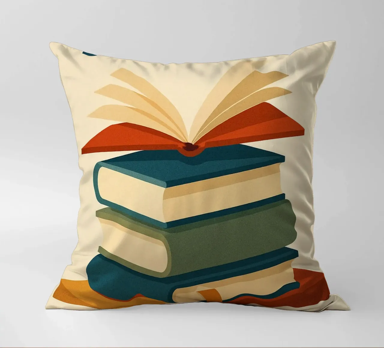 BOOKS - The graphic power of words decorative cushion by Art Typo Essentiel