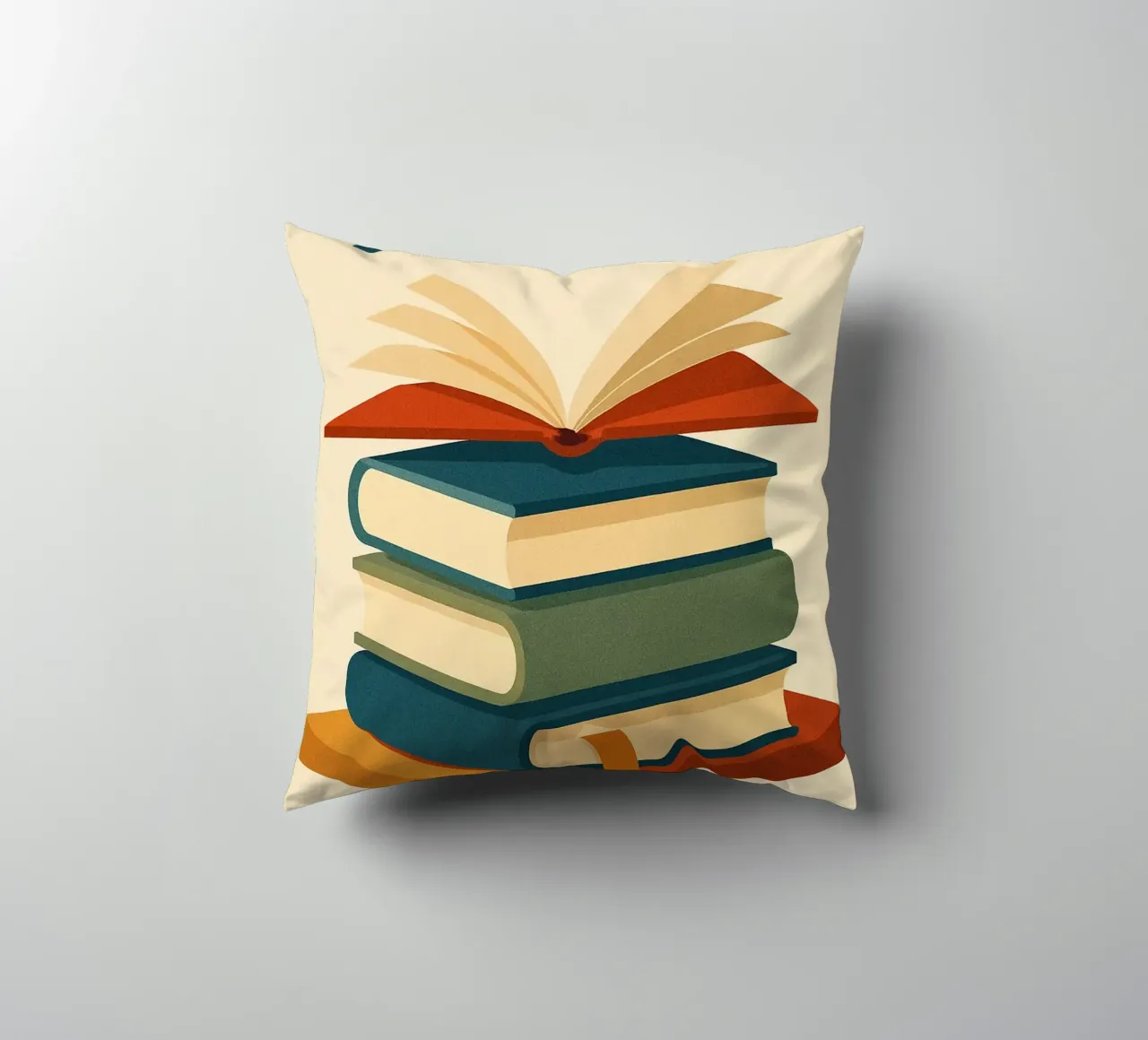 BOOKS - The graphic power of words decorative cushion by Art Typo Essentiel