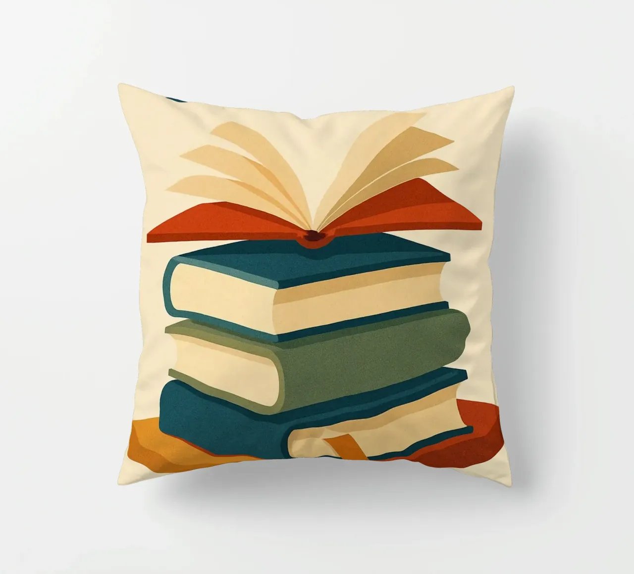 BOOKS - The graphic power of words decorative cushion by Art Typo Essentiel