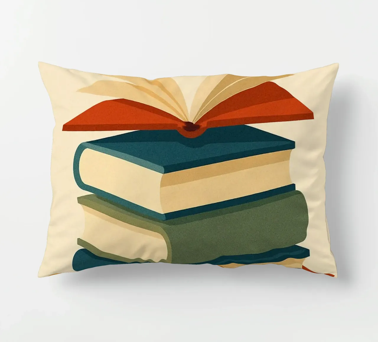 BOOKS - The graphic power of words decorative cushion by Art Typo Essentiel