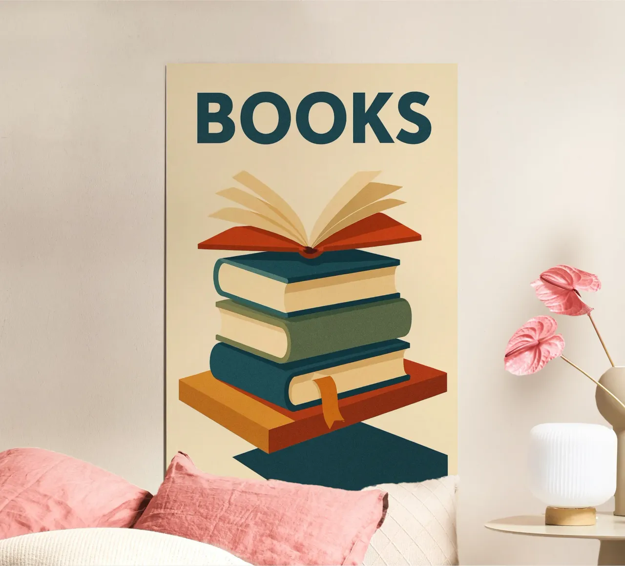 LIBROS - El poder gráfico de las palabras poster con marco de aluminio de Art Typo Essentiel