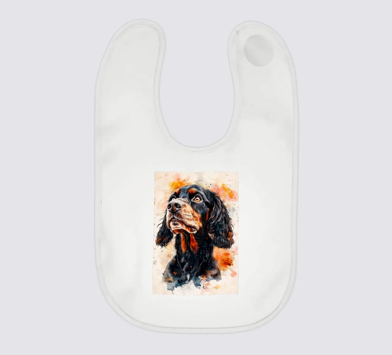 Dog cocker spaniel baby bib by Justyna Jaszke JBJart