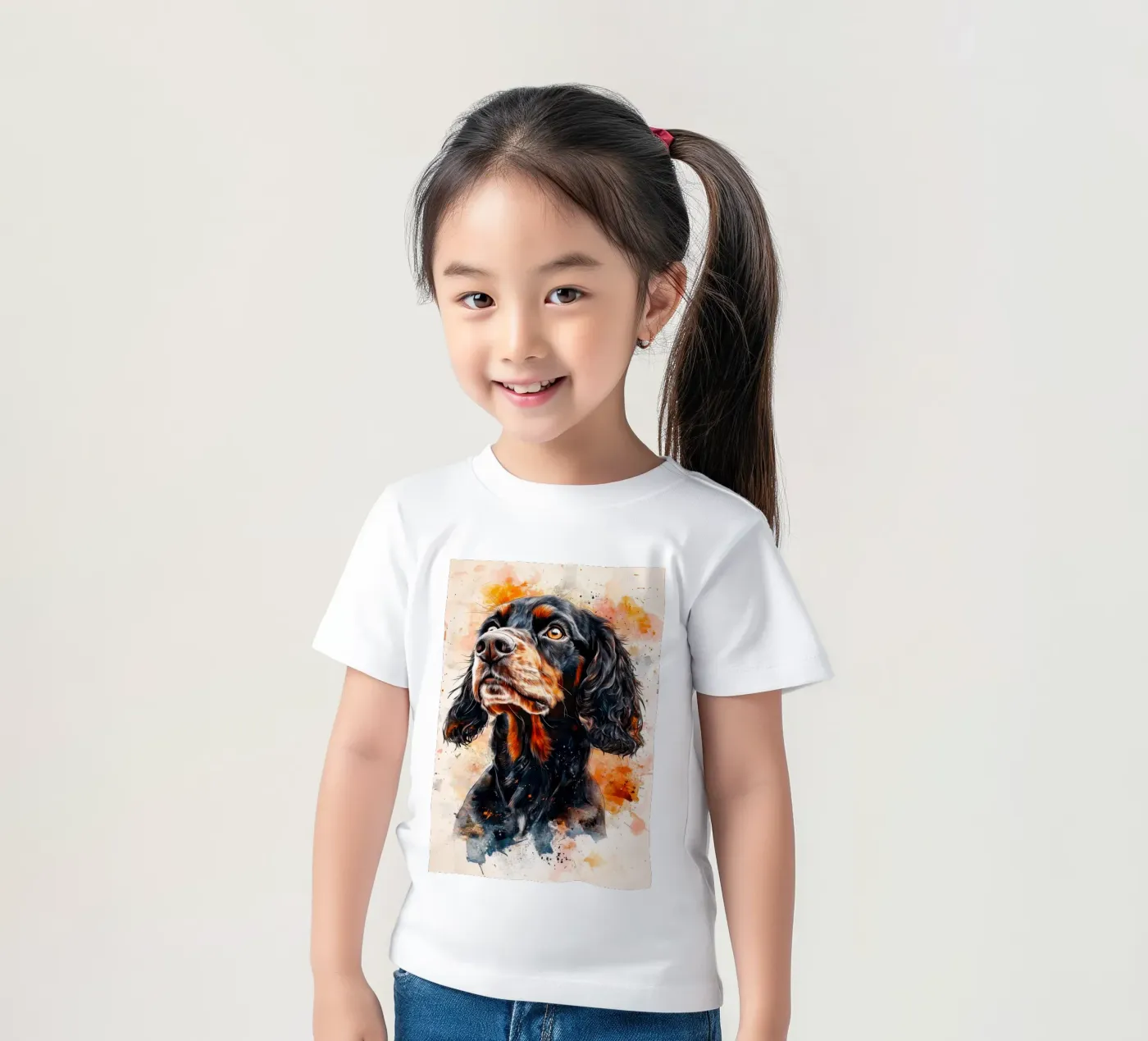 Dog cocker spaniel t-shirt bambini da Justyna Jaszke JBJart
