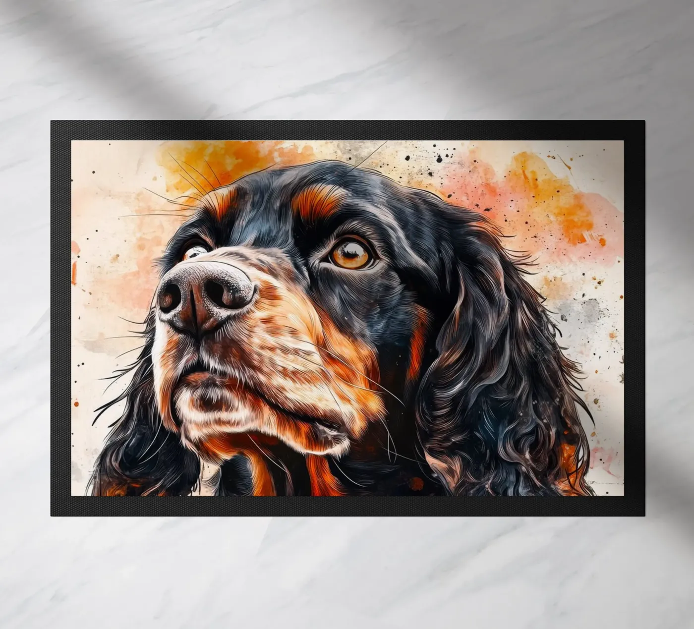 Dog cocker spaniel doormat by Justyna Jaszke JBJart